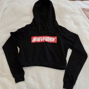 "Big work" black hoodie, small
